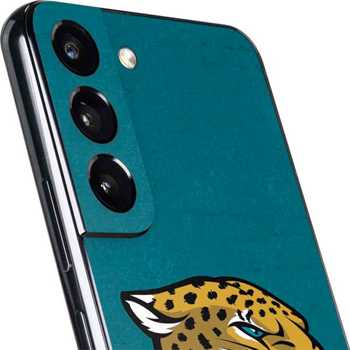NFL Jacksonville Jaguars Teal Distressed Galaxy S22 Skin