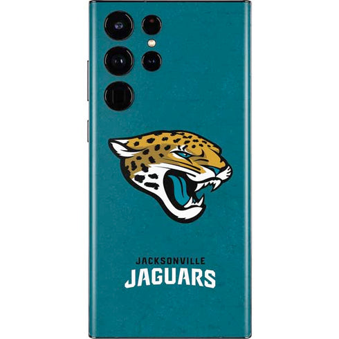 NFL Jacksonville Jaguars Teal Distressed Galaxy S22 Ultra Skin