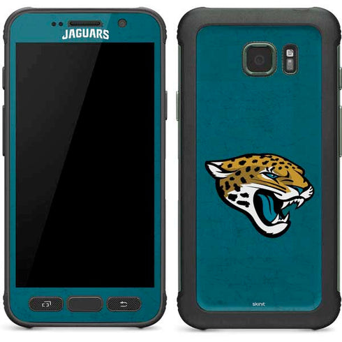 NFL Jacksonville Jaguars Teal Distressed Galaxy S7 Active Skin