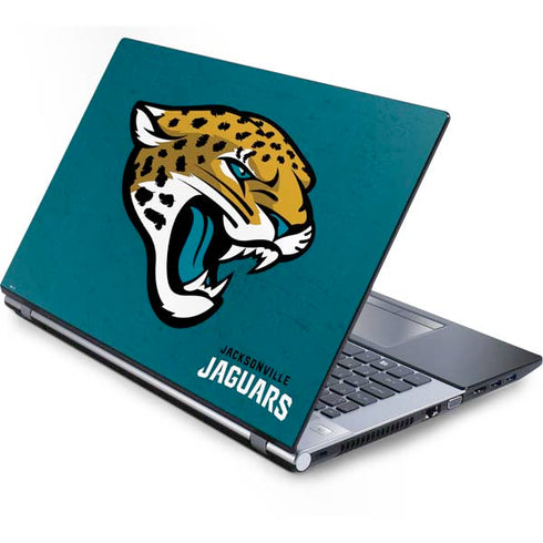 NFL Jacksonville Jaguars Teal Distressed Generic Laptop Skin
