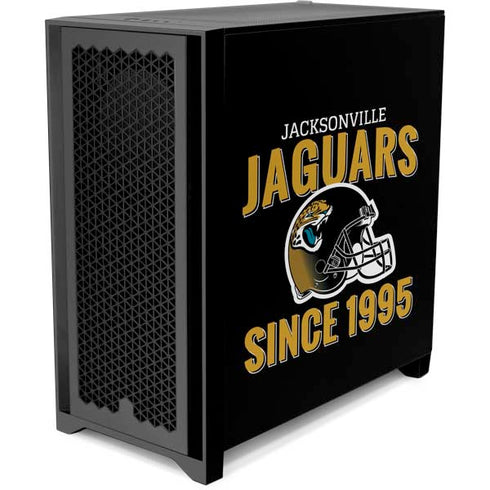 NFL Jacksonville Jaguars Helmet Corsair 4000D Tempered Glass Mid-Tower ATX Case Skin