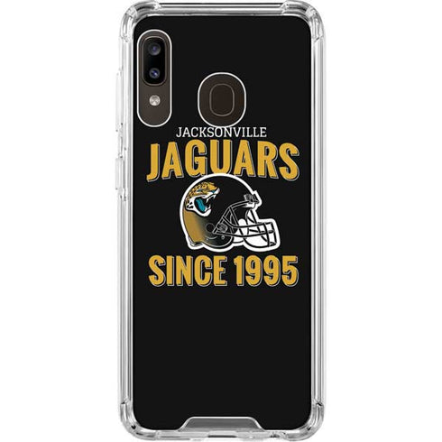 NFL Jacksonville Jaguars Helmet Galaxy A30 Clear Case