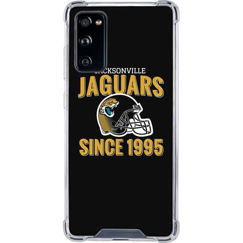 NFL Jacksonville Jaguars Helmet Galaxy S20 FE Clear Case