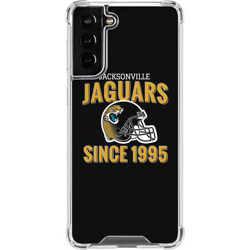 NFL Jacksonville Jaguars Helmet Galaxy S21 FE Clear Case
