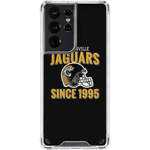 NFL Jacksonville Jaguars Helmet Galaxy S21 Ultra 5G Clear Case