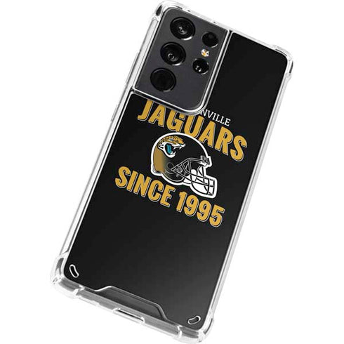 NFL Jacksonville Jaguars Helmet Galaxy S21 Ultra 5G Clear Case