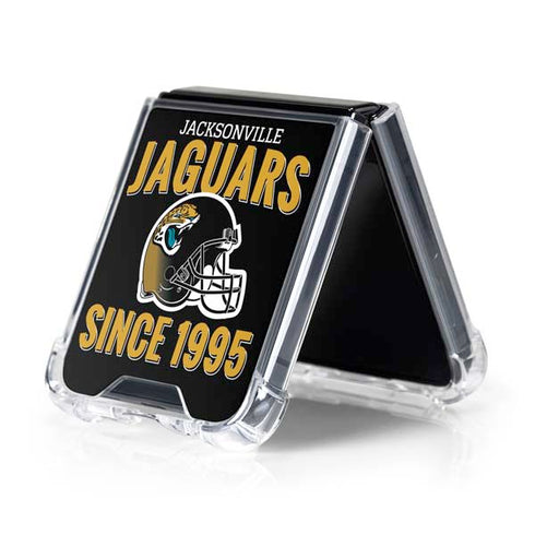 NFL Jacksonville Jaguars Helmet Galaxy Z Flip5 5G Clear Case