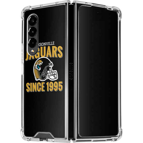 NFL Jacksonville Jaguars Helmet Galaxy Z Fold4 5G Clear Case