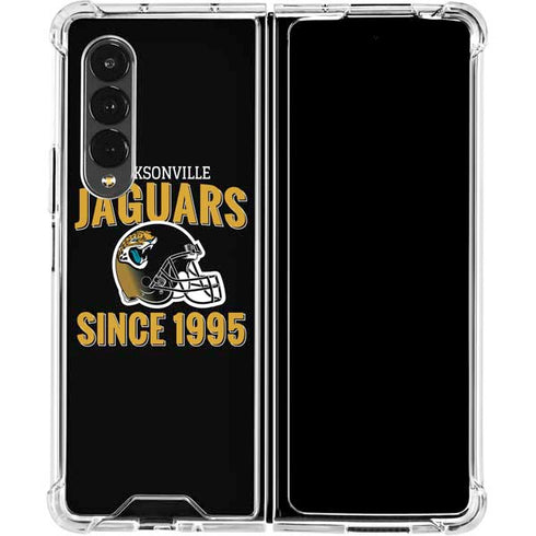 NFL Jacksonville Jaguars Helmet Galaxy Z Fold4 5G Clear Case