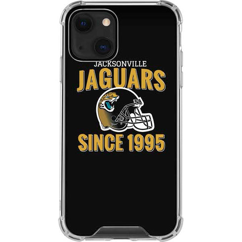 NFL Jacksonville Jaguars Helmet iPhone 13 Mini Clear Case