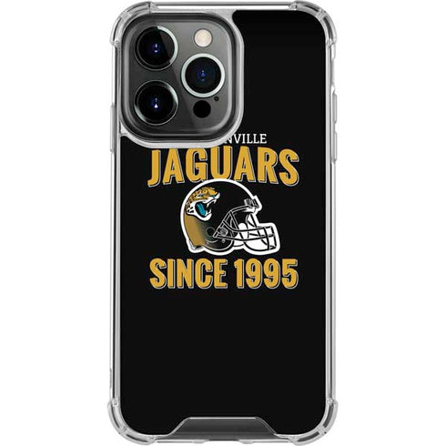 NFL Jacksonville Jaguars Helmet iPhone 15 Pro Clear Case