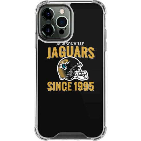 NFL Jacksonville Jaguars Helmet iPhone 14 Pro Max Clear Case