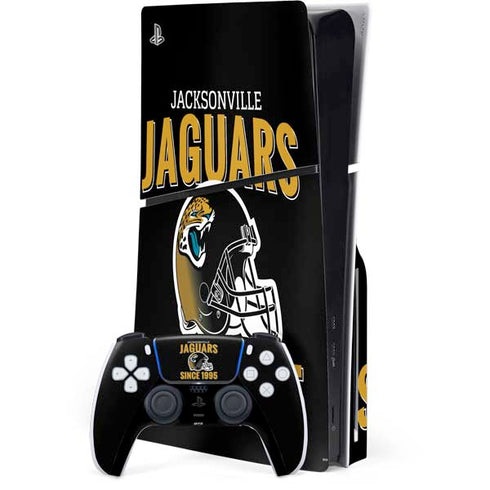 NFL Jacksonville Jaguars Helmet PS5 Slim Disk Bundle Skin