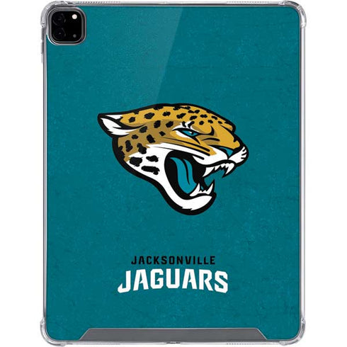NFL Jacksonville Jaguars Teal Distressed iPad Pro 12.9in (2020) Clear Case