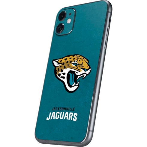 NFL Jacksonville Jaguars Teal Distressed iPhone 11 Skin