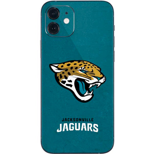 NFL Jacksonville Jaguars Teal Distressed iPhone 12 Mini Skin