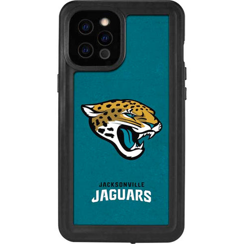 NFL Jacksonville Jaguars Teal Distressed iPhone 12 Pro Max Waterproof Case
