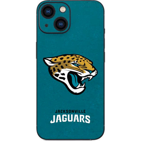 NFL Jacksonville Jaguars Teal Distressed iPhone 13 Mini Skin