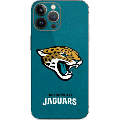 NFL Jacksonville Jaguars Teal Distressed iPhone 13 Pro Max Skin