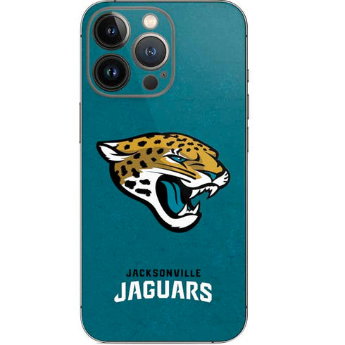 NFL Jacksonville Jaguars Teal Distressed iPhone 13 Pro Skin