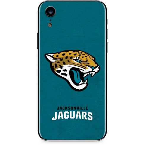 NFL Jacksonville Jaguars Teal Distressed iPhone XR Skin