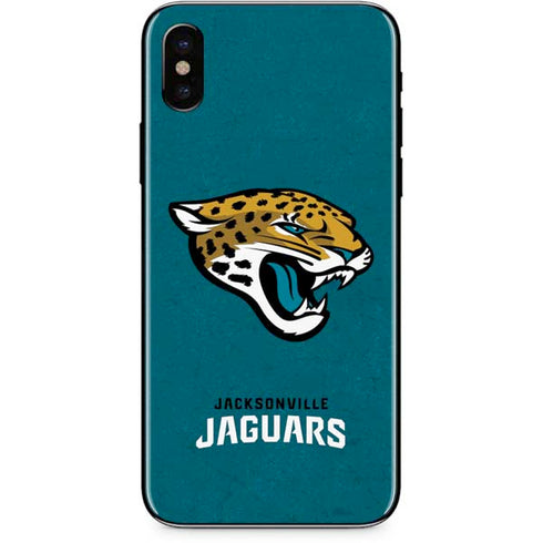 NFL Jacksonville Jaguars Teal Distressed iPhone XS Skin