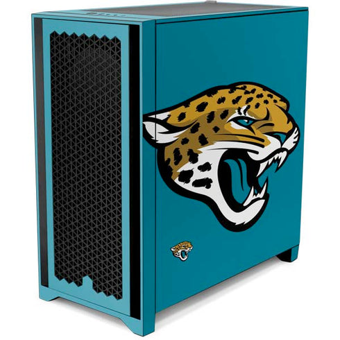 NFL Jacksonville Jaguars Large Logo Corsair 4000D Tempered Glass Mid-Tower ATX Case Skin