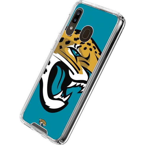 NFL Jacksonville Jaguars Large Logo Galaxy A30 Clear Case