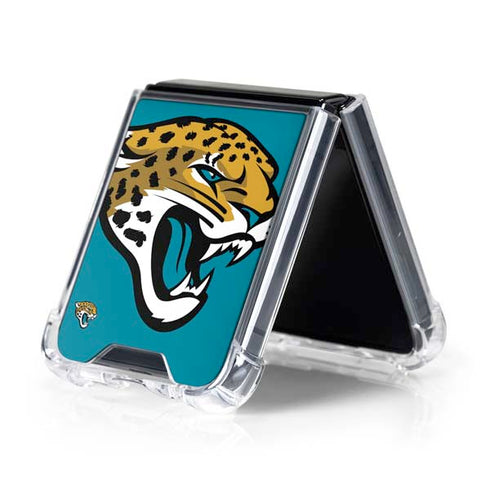 NFL Jacksonville Jaguars Large Logo Galaxy Z Flip5 5G Clear Case