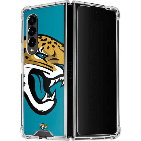 NFL Jacksonville Jaguars Large Logo Galaxy Z Fold4 5G Clear Case