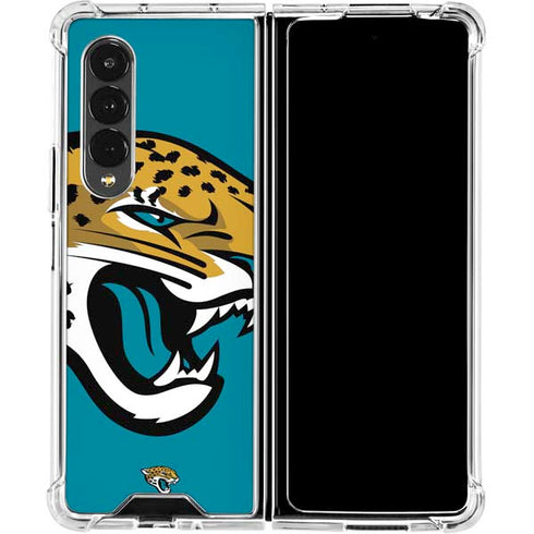NFL Jacksonville Jaguars Large Logo Galaxy Z Fold4 5G Clear Case