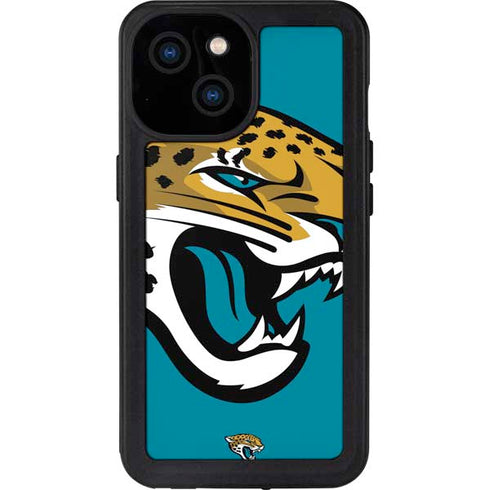 NFL Jacksonville Jaguars Large Logo iPhone 13 Mini Waterproof Case