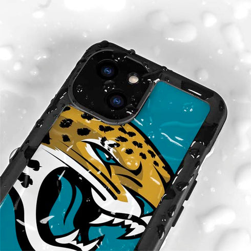NFL Jacksonville Jaguars Large Logo iPhone 13 Mini Waterproof Case