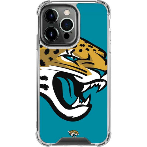 NFL Jacksonville Jaguars Large Logo iPhone 15 Pro Clear Case