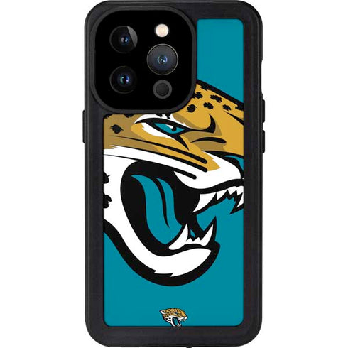 NFL Jacksonville Jaguars Large Logo iPhone 14 Pro Waterproof Case