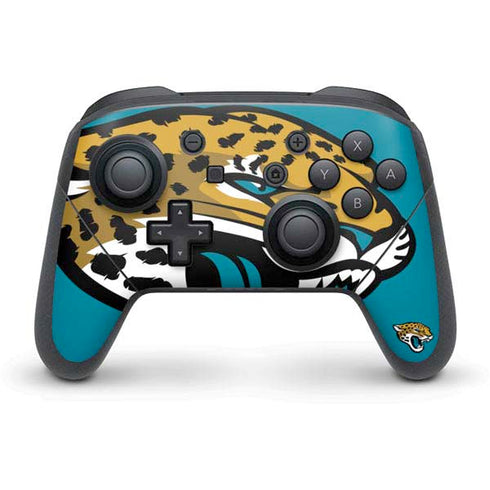 NFL Jacksonville Jaguars Large Logo Nintendo Switch Pro Controller Skin