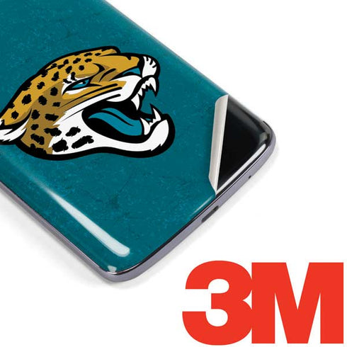 NFL Jacksonville Jaguars Teal Distressed Moto E5 Plus Skin