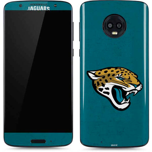 NFL Jacksonville Jaguars Teal Distressed Moto G6 Skin