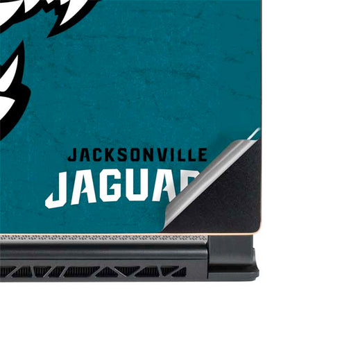 NFL Jacksonville Jaguars Teal Distressed MSI GS65 Stealth Laptop Skin