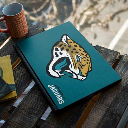 NFL Jacksonville Jaguars Teal Distressed MSI GS65 Stealth Laptop Skin