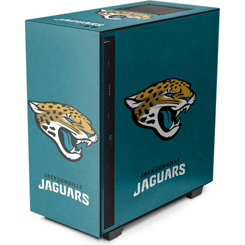 NFL Jacksonville Jaguars Teal Distressed NZXT H510 Compact ATX Mid-Tower Case Skin