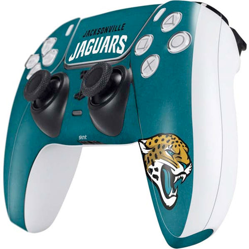 NFL Jacksonville Jaguars Teal Distressed PS5 Controller Skin