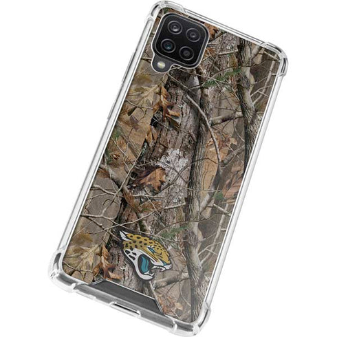 NFL Jacksonville Jaguars Realtree AP Camo Galaxy A12 Clear Case