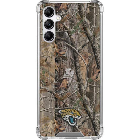 NFL Jacksonville Jaguars Realtree AP Camo Galaxy A14 5G Clear Case