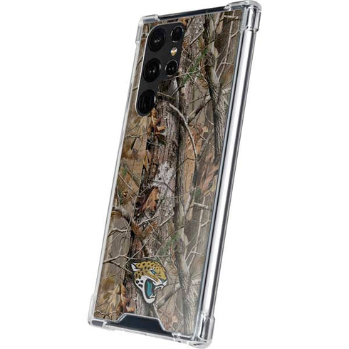 NFL Jacksonville Jaguars Realtree AP Camo Galaxy S22 Ultra Clear Case
