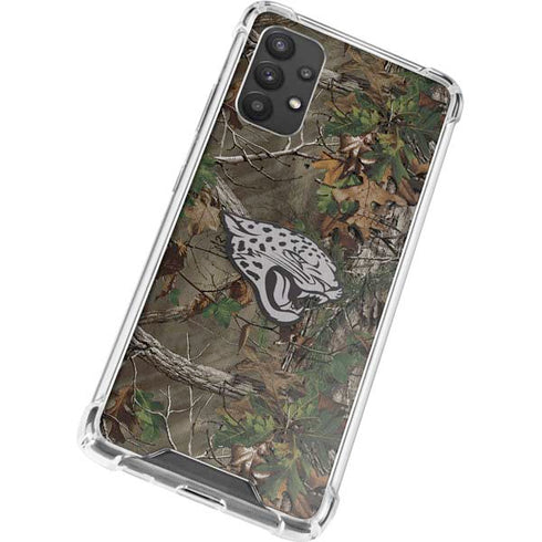 NFL Jacksonville Jaguars Realtree Xtra Green Camo Galaxy A32 5G Clear Case