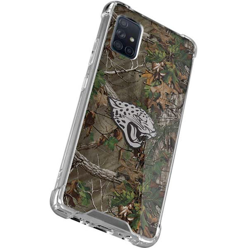NFL Jacksonville Jaguars Realtree Xtra Green Camo Galaxy A51 5G Clear Case
