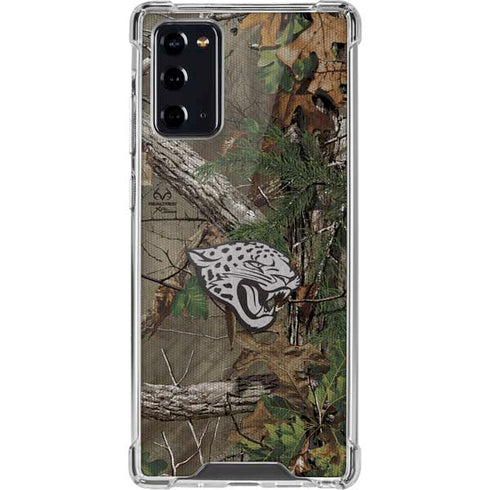 NFL Jacksonville Jaguars Realtree Xtra Green Camo Galaxy Note20 5G Clear Case