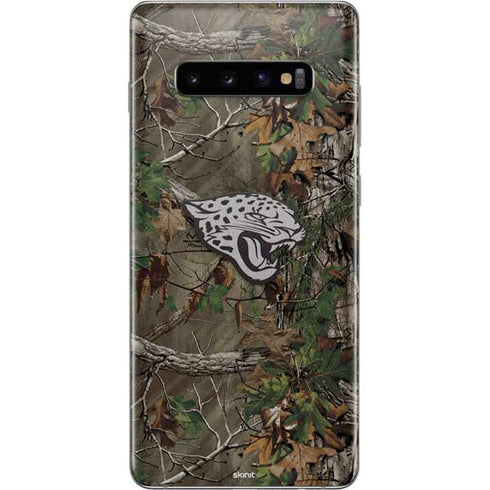 NFL Jacksonville Jaguars Realtree Xtra Green Camo Galaxy S10 Plus Skin