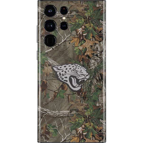 NFL Jacksonville Jaguars Realtree Xtra Green Camo Galaxy S22 Ultra Skin